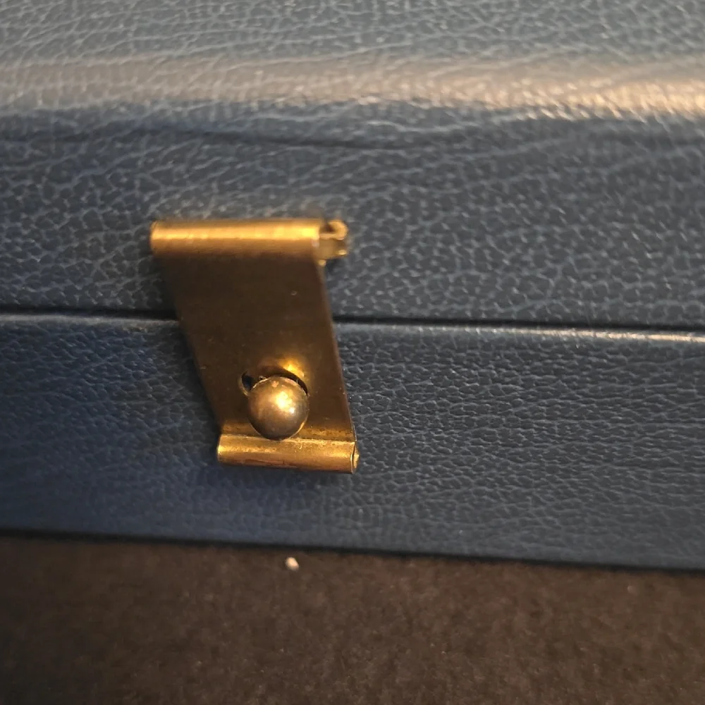 Avon Blue And Gold Jewelry Box